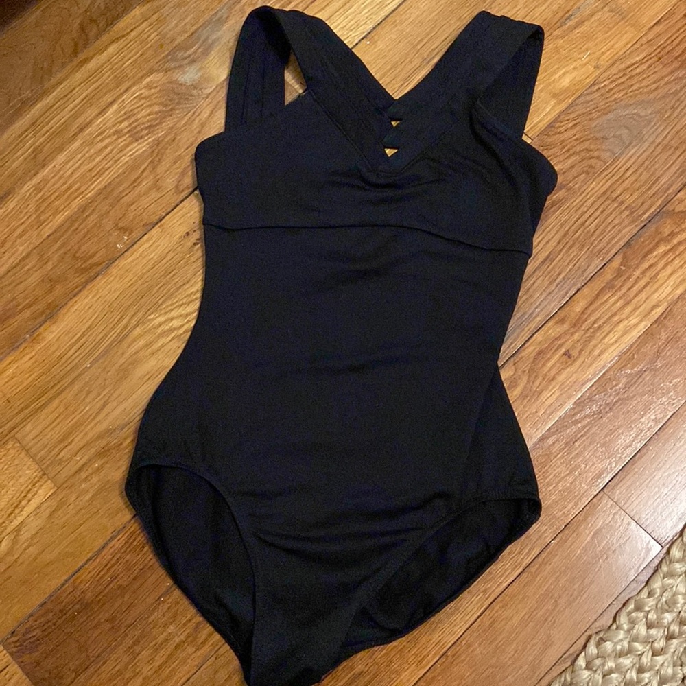 Leotard Mirella Dancewear Black Highneck